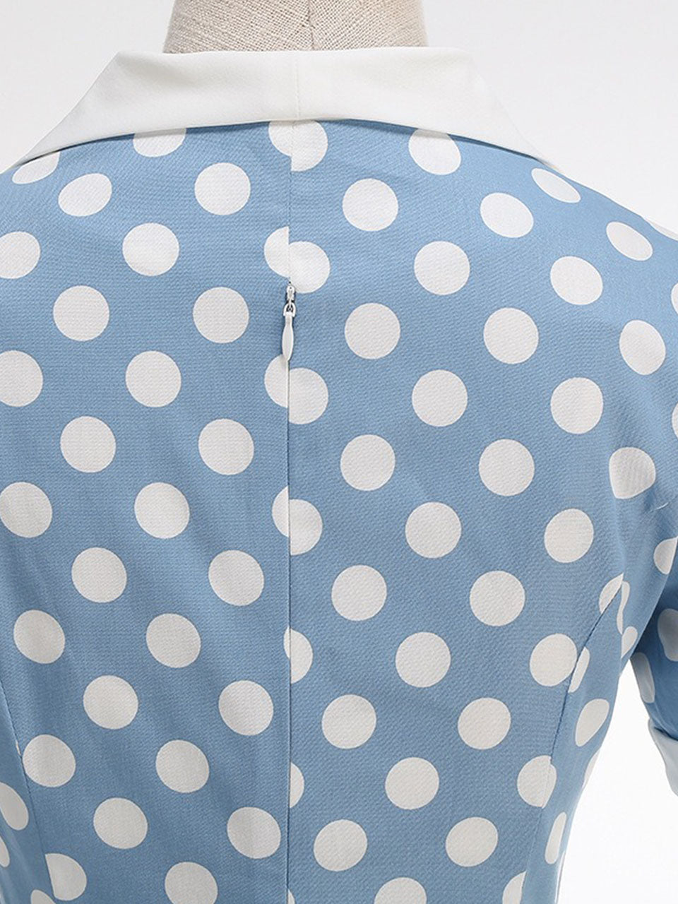 Red Polka Dots Short Sleeve 1950s Vintage Dress