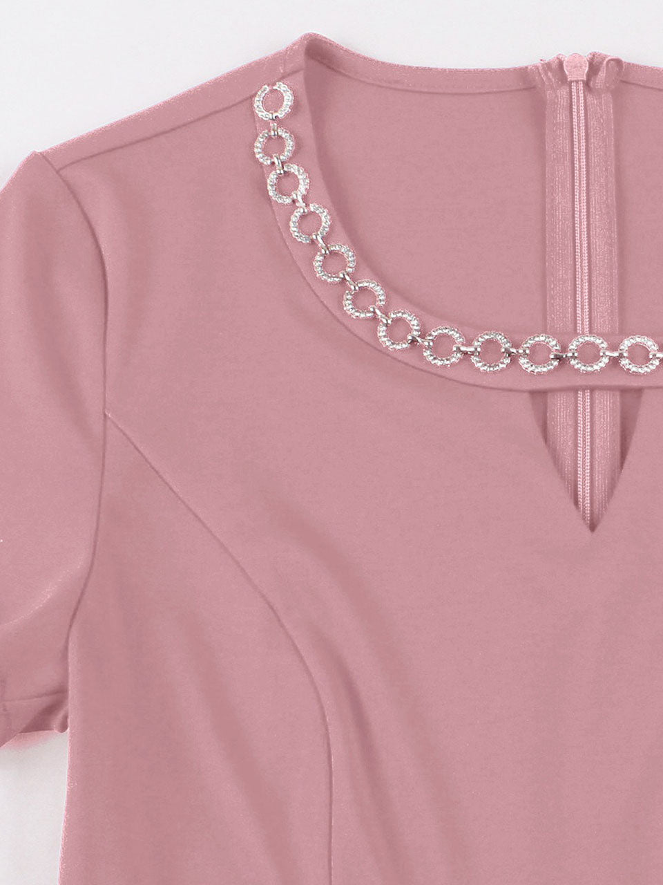 Vintage 1950s Dusty Pink Swing Dress