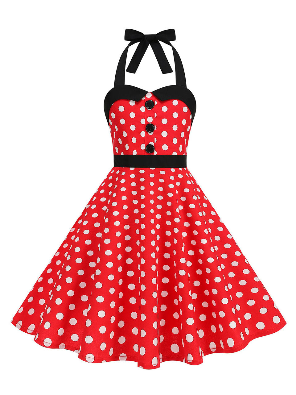 Kids Little Girls' Dress Halter Polka Dots Sleeveless Cotton 1950S Vintage Dress