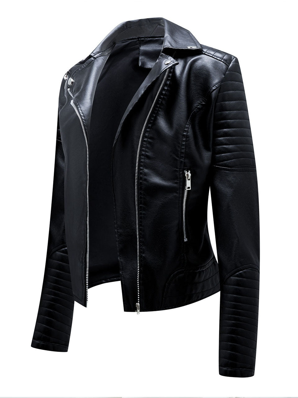 Yellow PU Leather Motorcycle Coat