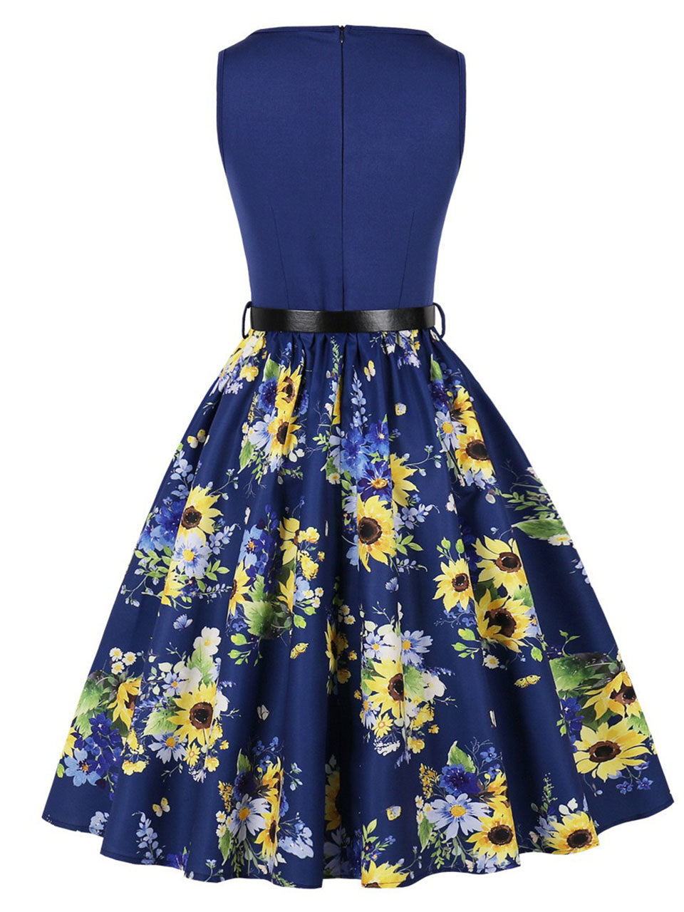 Van Gogh Inspired Sunflower Vintage Swing Dress