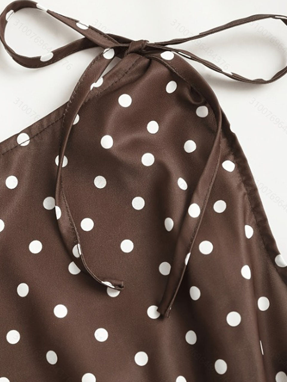 Vintage Polka Dot Satin Top