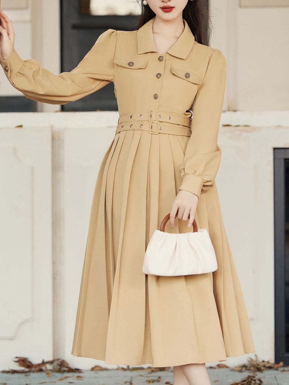 Khaki 1950S Windbreaker Dress