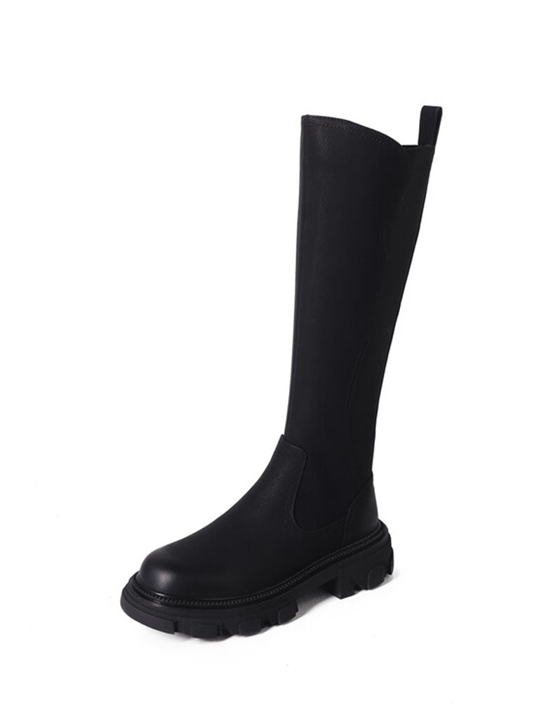 Boots Platform Round Toe Knee High Boots Casual