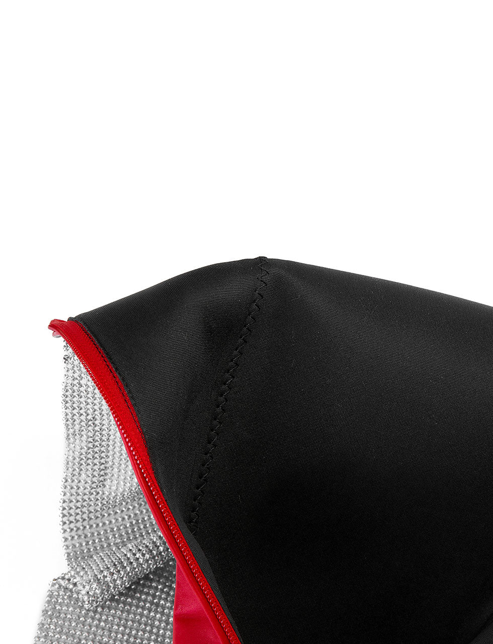 Red High Heel Pointed Toes Luxury Bling Rhinestone Trouser Boots Shoes
