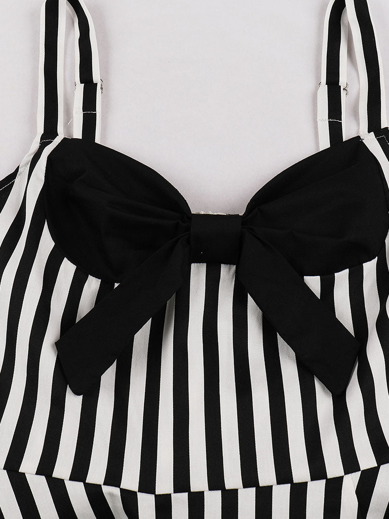 Beetlejuice Costume Spaghetti Strap Pocket Dress