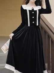 2PS Black Velvet Dress