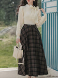 2PS White Bow Knitted Sweater Top