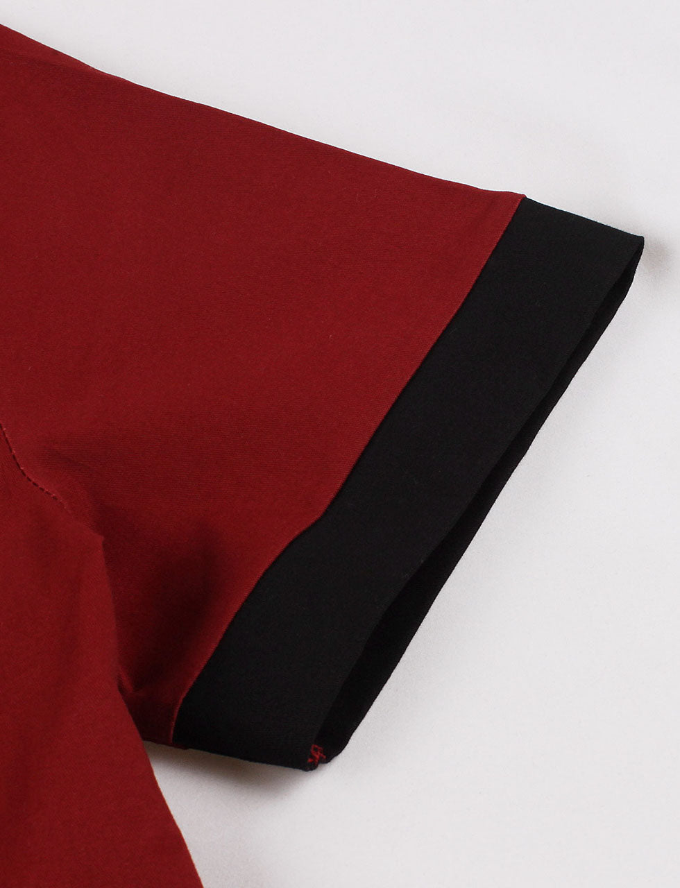 Wine Red Bow Collar 1950s Vintage Swing Dress