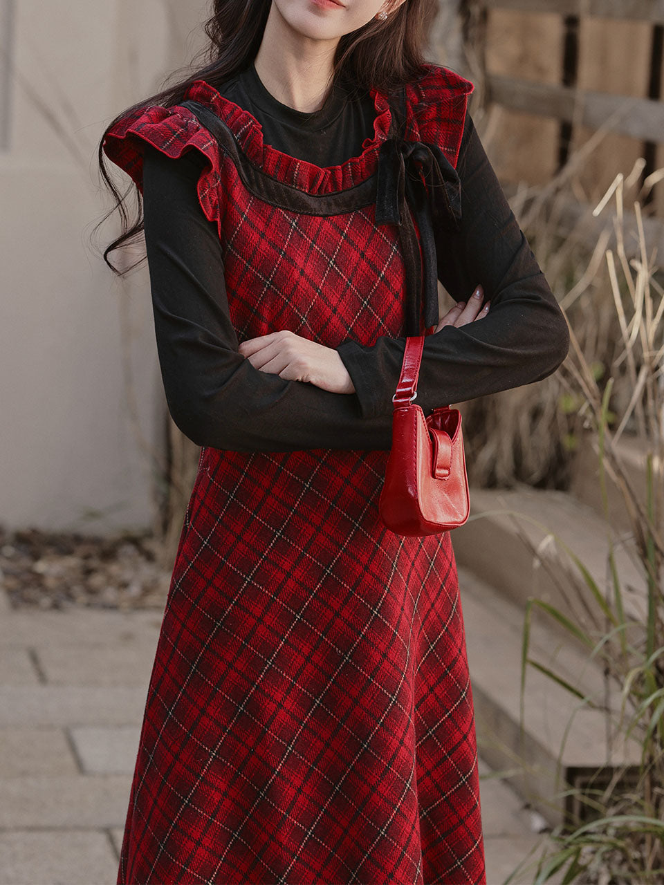 Red Plaid Christmas Dress