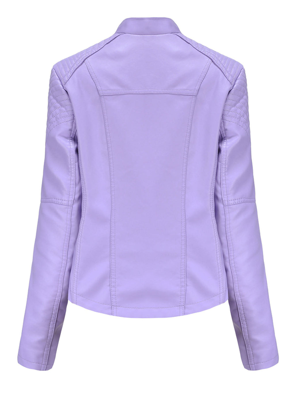 Leather Jacket Weave Long Sleeve Winter Coat