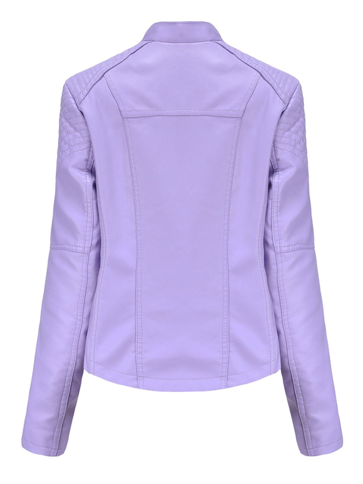 Leather Jacket Weave Long Sleeve Winter Coat
