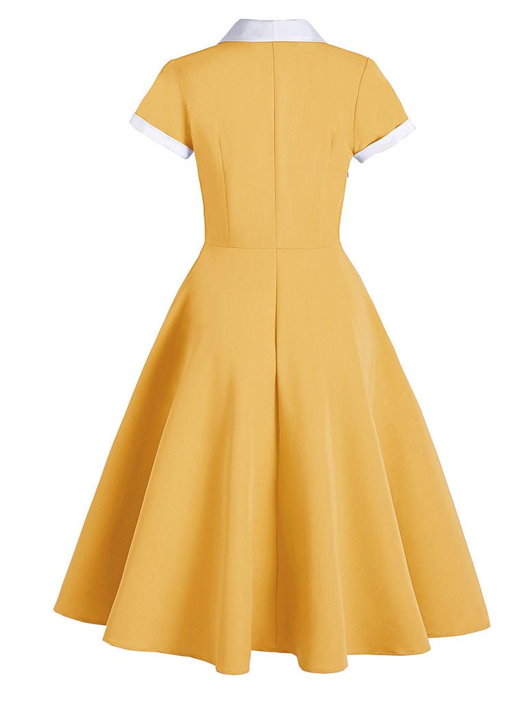 Tuxedo Collar 1950S Dress