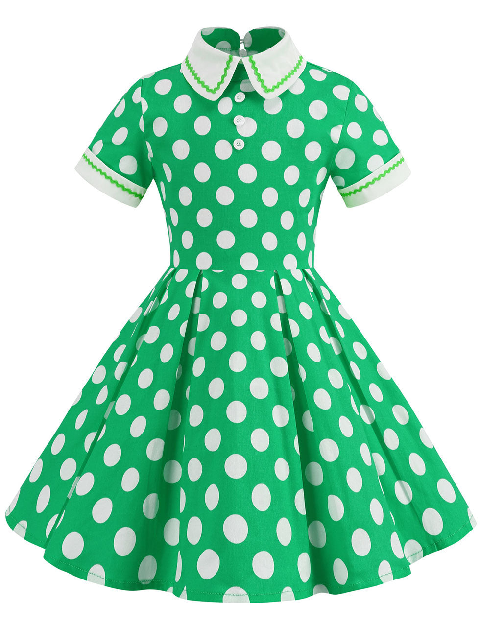 Kids Little Girls' Dress Polka Dots Peter Pan Collar 1950S Dress