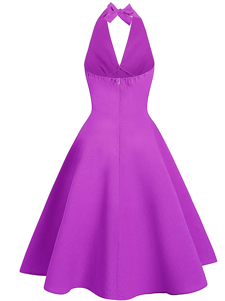 Green Vintage Halter Backless 1950S Vintage Dress