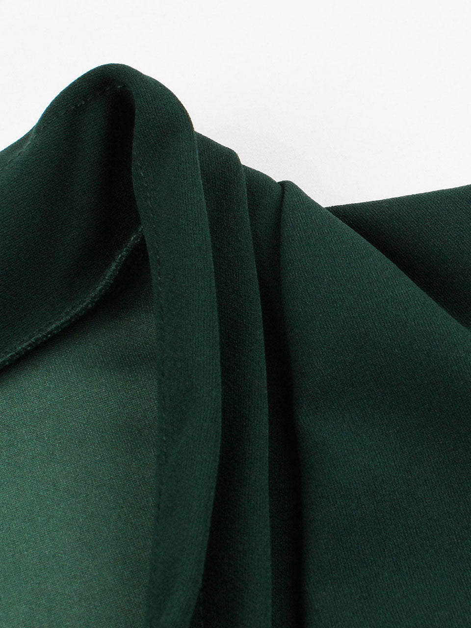 Dark Green V Neck Short Sleeve Vintage Swing Dress