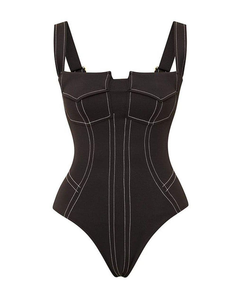 Black Retro Style Imitation Denim One Piece