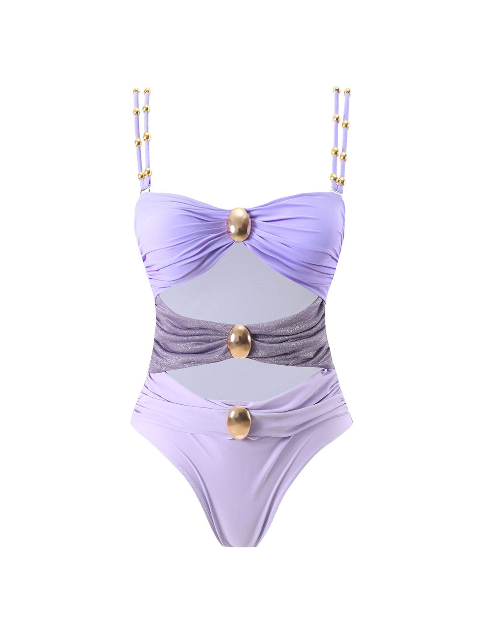 Green Hollow Out One Piece