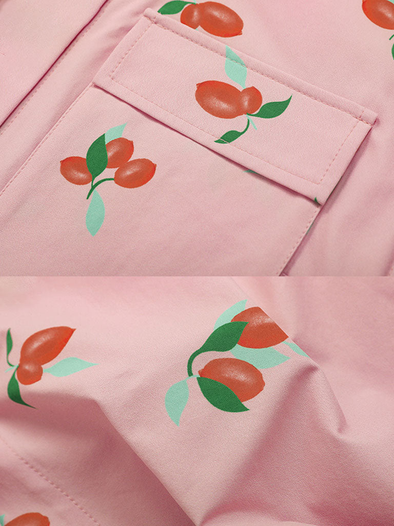 Summer Vintage Styele Fruit Print Shirt 1950S Dress