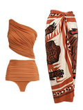 Brown One Shoulder Bikini