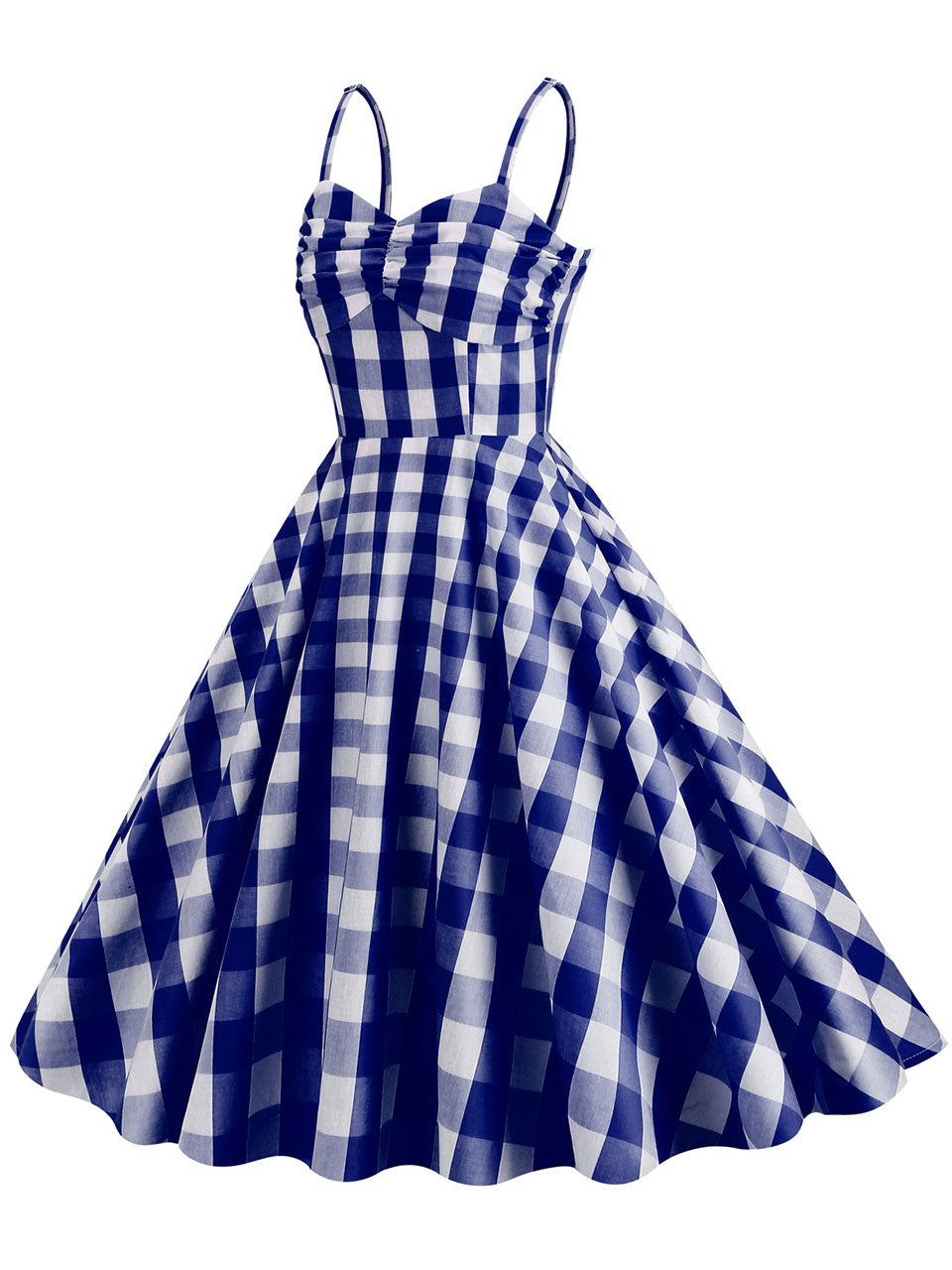 Pink And White Barbie Same Style Plaid Strap Classis Style 1950S Vintage Dress