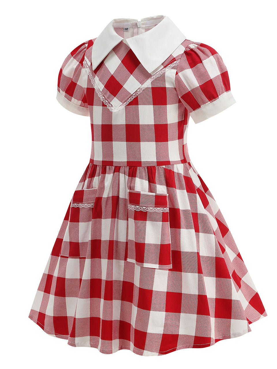Kids Little Girls' Dress Plaid 1950S Vintage Dress