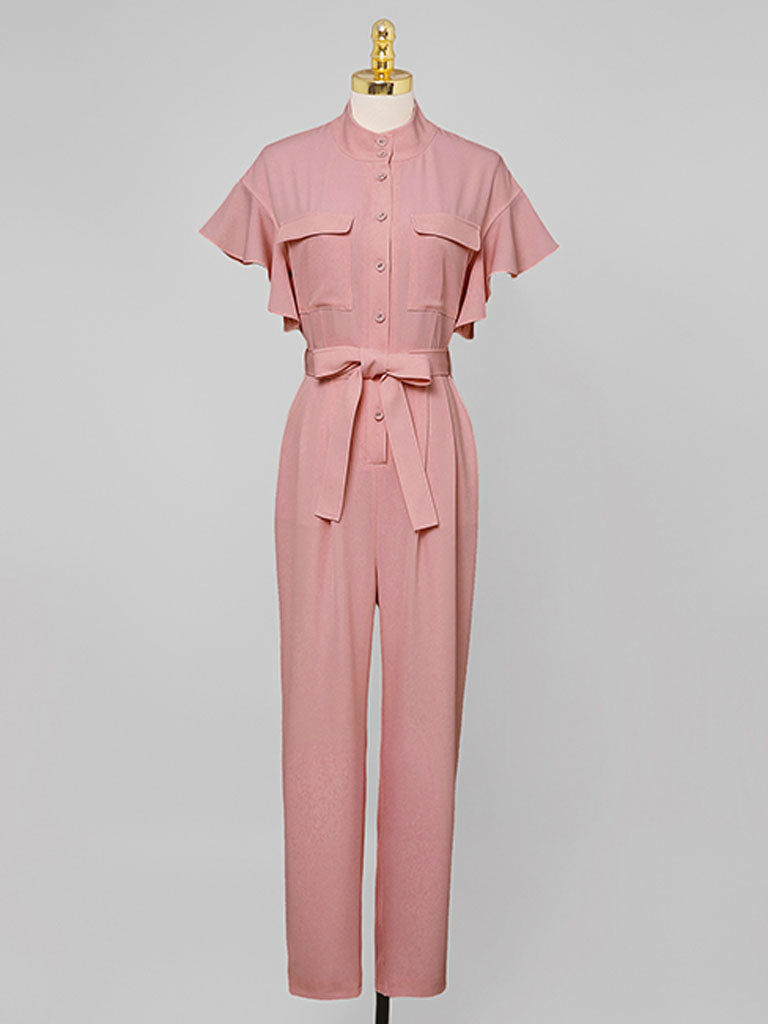 Pink Ruffles 1950S Vintage Jumpsuit