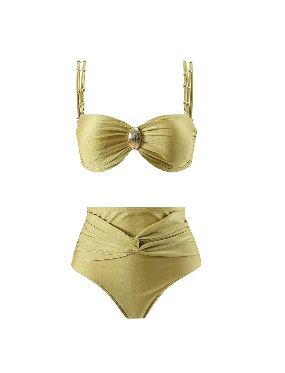 Yellow Strap Two Pieces