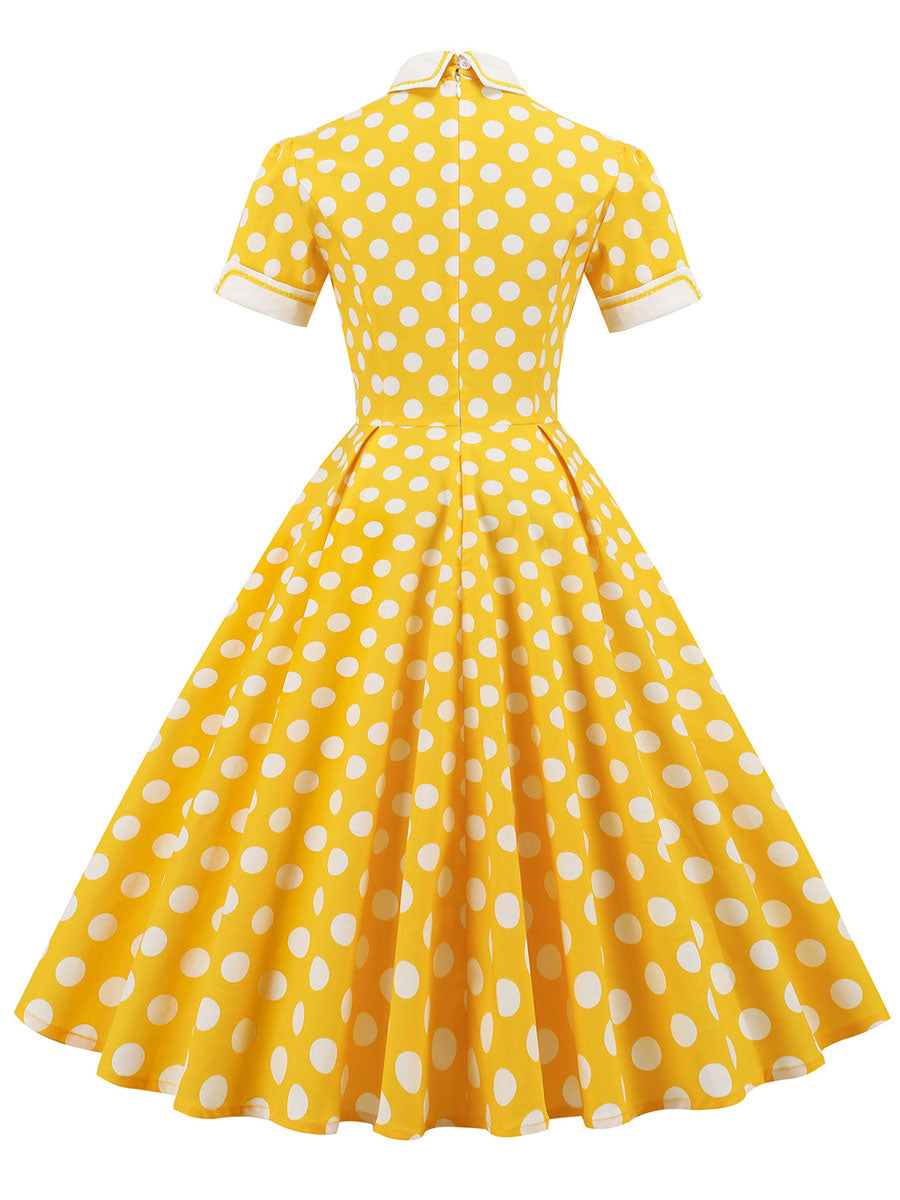 Polka Dots Peter Pan Collar 1950S Dress