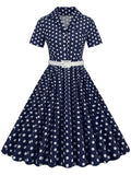 Polka Dots 1950S Vintage Shirt Swing Dress