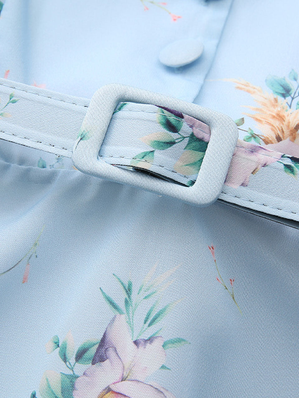 Mrs. Maisel Inspired 1950s Blue Floral Print Swing Dress for Women