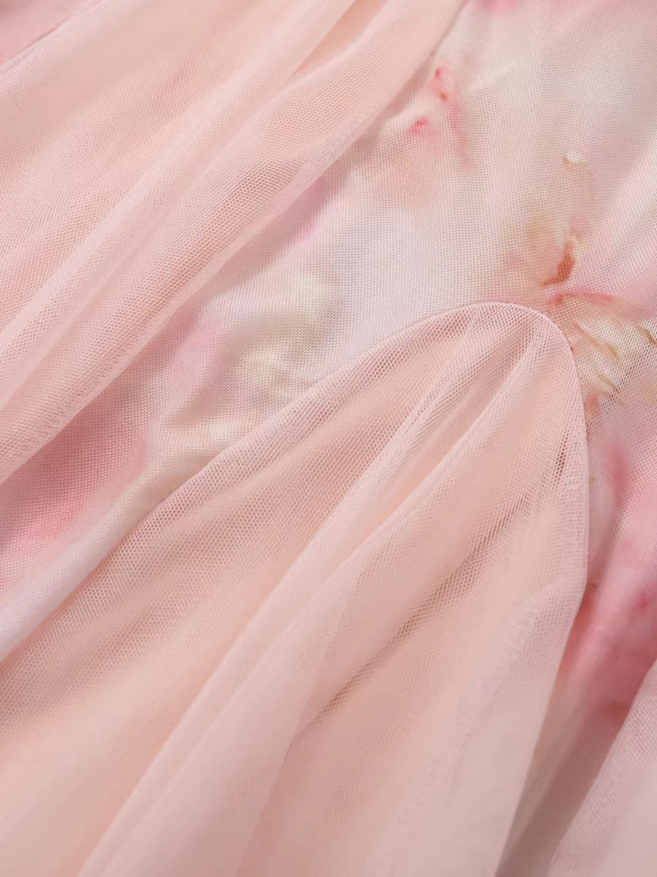 Pink Floral Print Spaghetti Strap Fish Tail Swing Party Maxi Dress