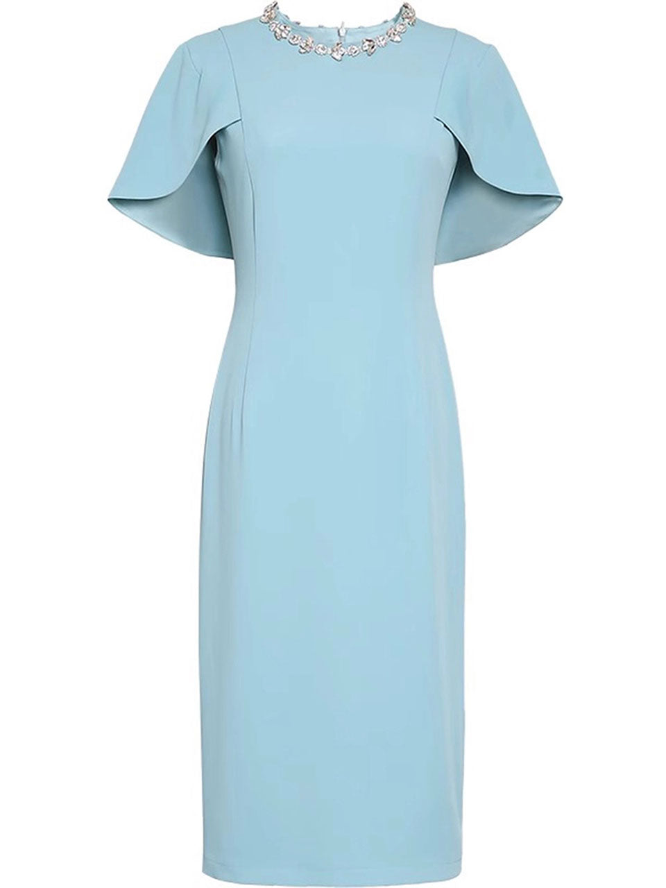 Lake Blue Cap Sleeve 1940S Vintage Dress