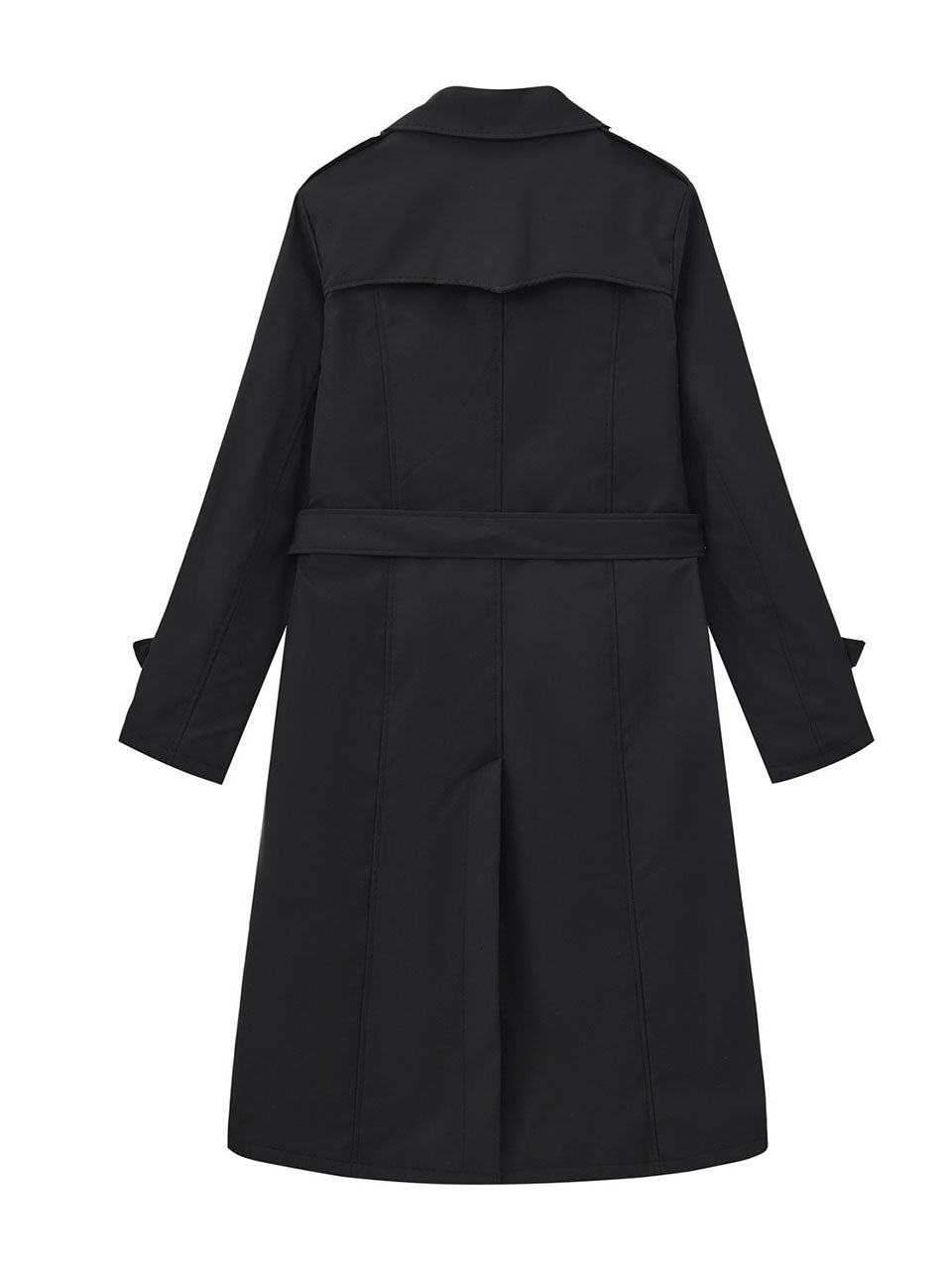 Black Double-Breasted Trench Coat