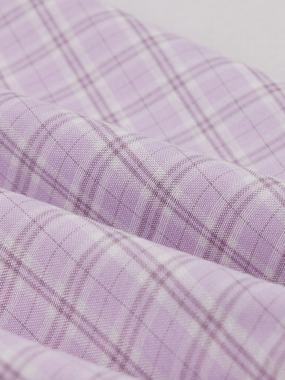 Purple Plaid Square Collar 1950s Swing Dress