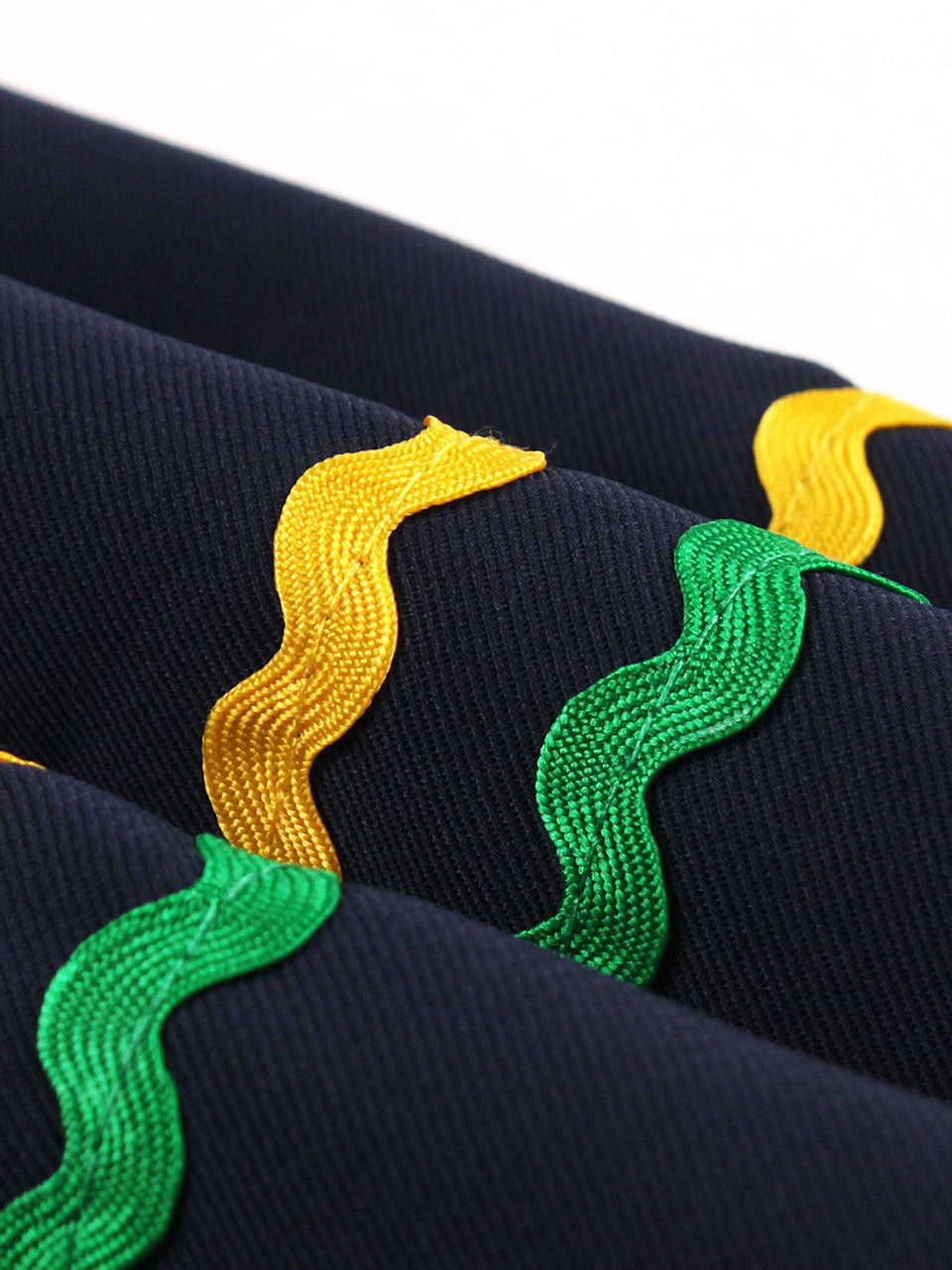Navy Square Collar 1950s Swing Dress