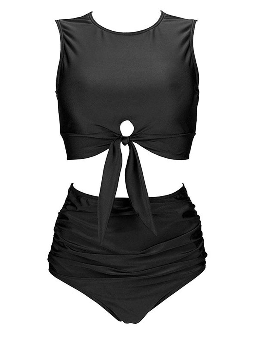 Vintage Inspired High-Waisted Red Bikini Set
