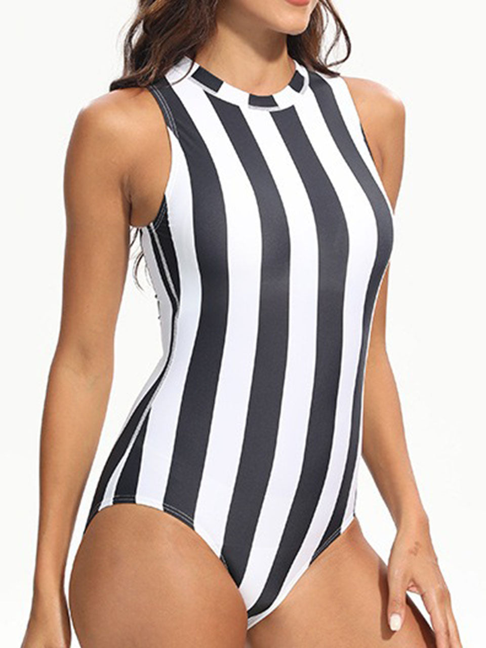 Rainbow Stripe One-piece Bathing Suit
