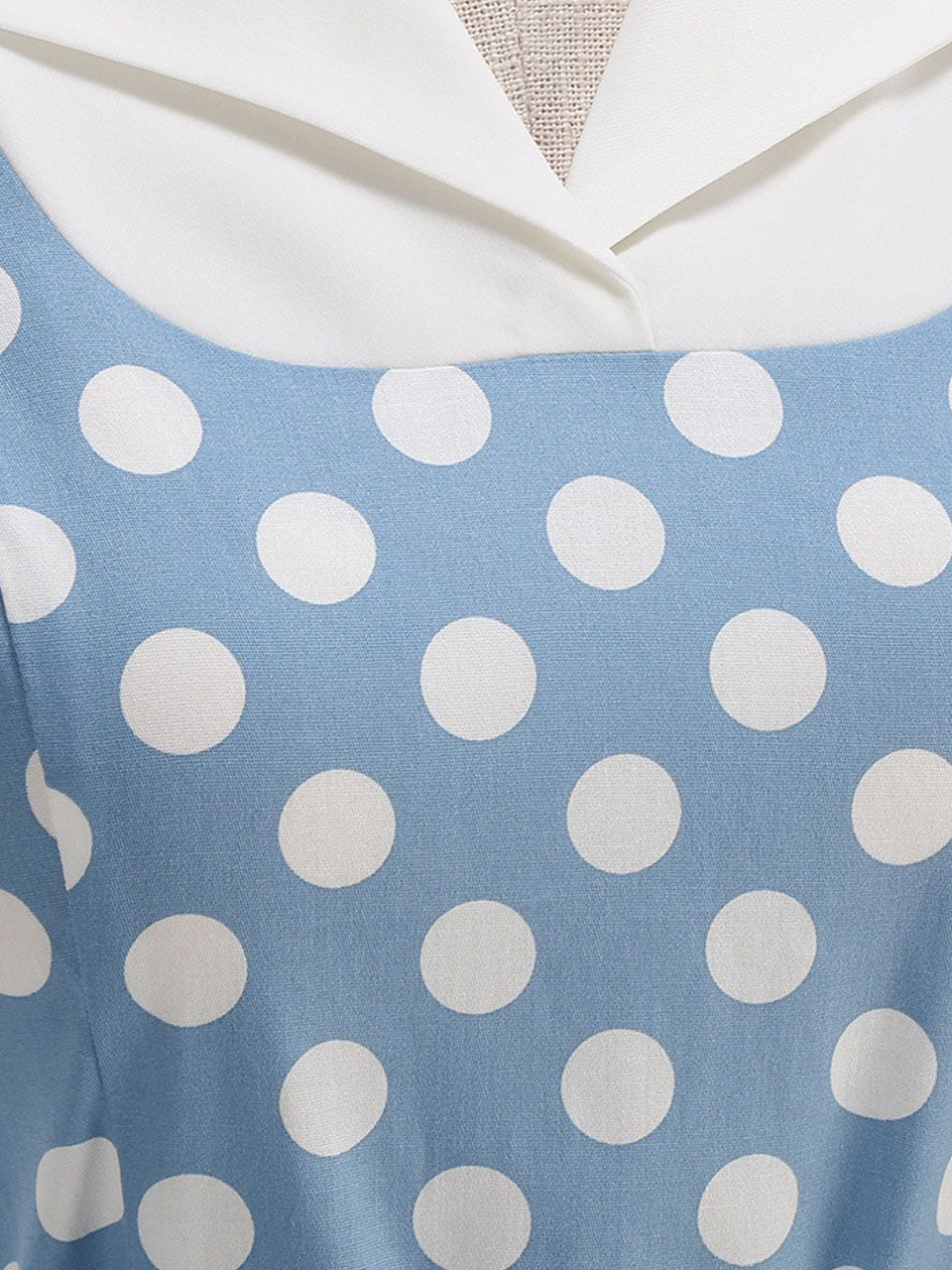 Red Polka Dots Short Sleeve 1950s Vintage Dress