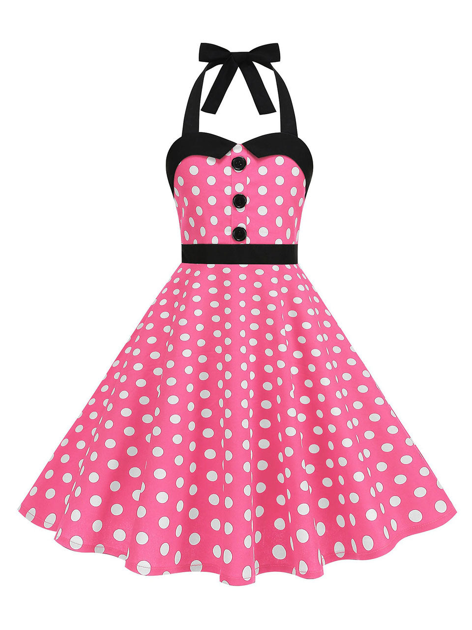 Kids Little Girls' Dress Halter Polka Dots Sleeveless Cotton 1950S Vintage Dress