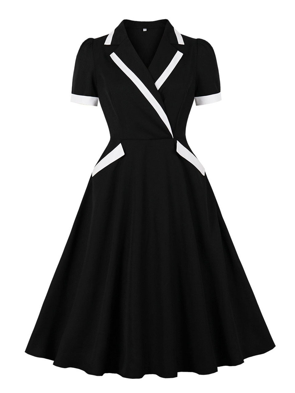 Wine Red V Neck 1950S Vintage Swing Dress