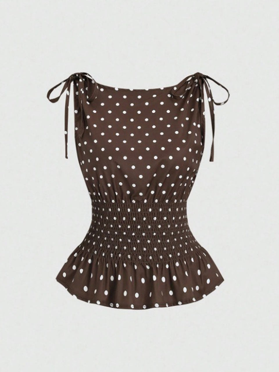 Vintage Polka Dot Satin Top