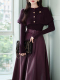 3PS Purple Knitted Sweater And Cape