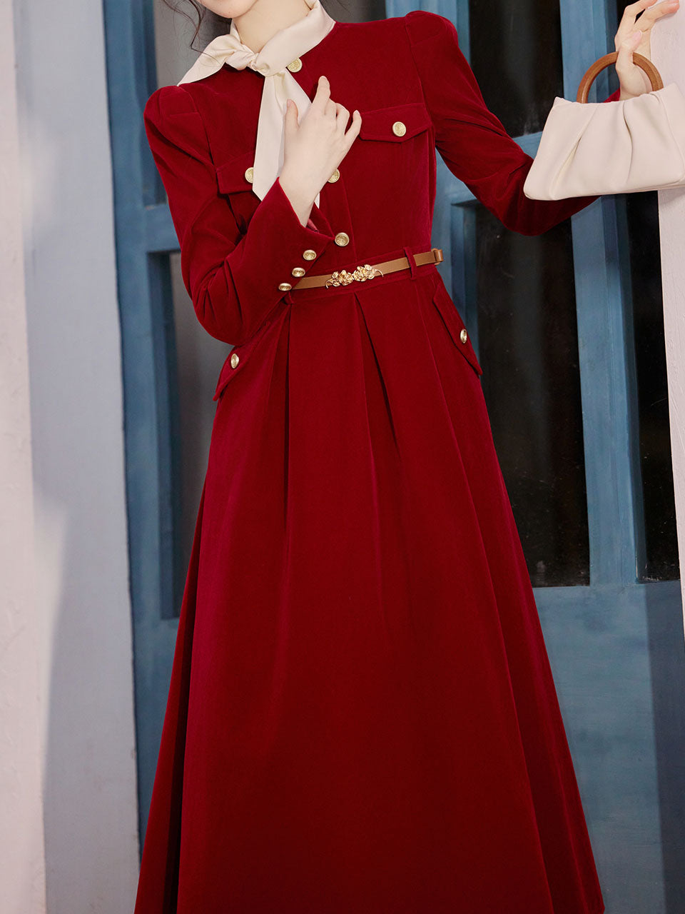 Red Velvet Vintage Dress