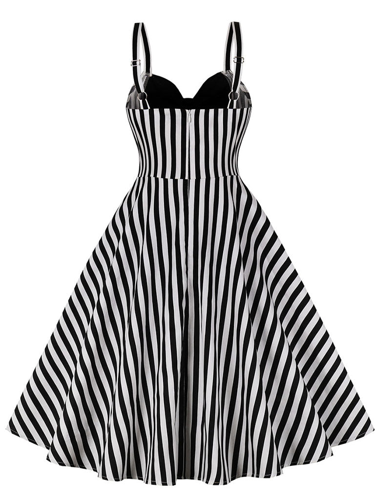 Beetlejuice Costume Spaghetti Strap Pocket Dress