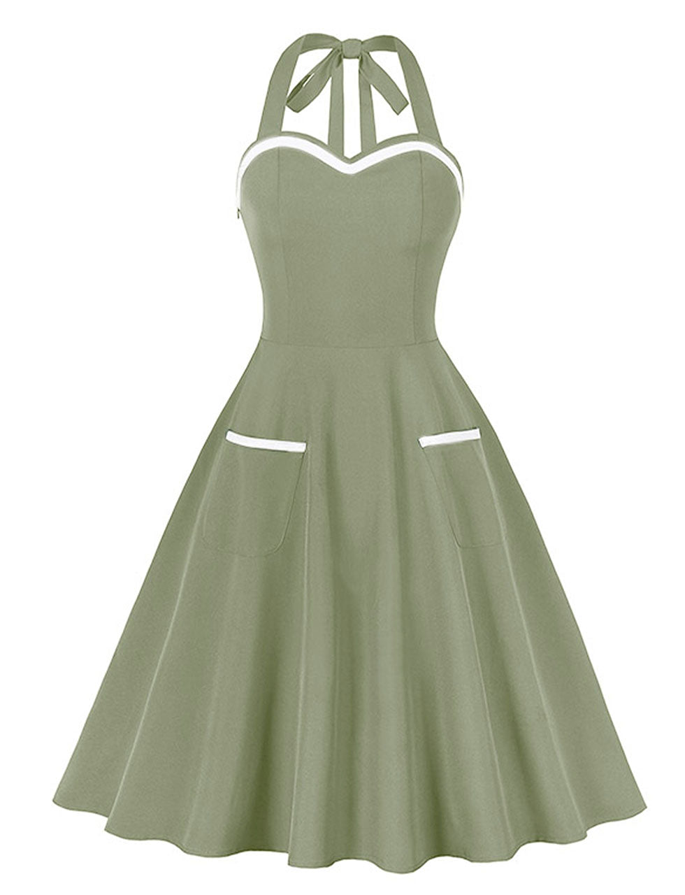 Purple Sweet Heart Halter Sleeveless 1950S Vintage Dress