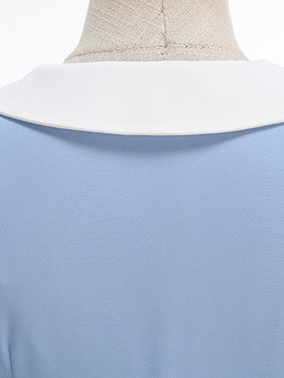 1950s Vintage Baby Blue Peter Pan Collar Sleeveless Retro Swing Dress