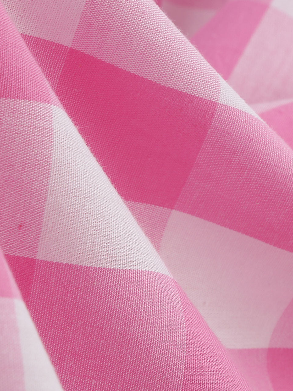 Pink And White Plaid Halter Deep V Neck 1950S Vintage Dress