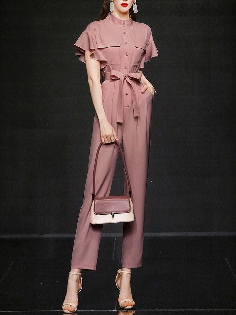 Pink Ruffles 1950S Vintage Jumpsuit