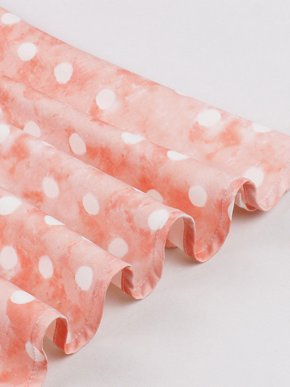 Pink Peter Pan Collar Polka Dots 1950s Vintage Swing Dress